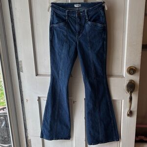 Wrangler Dark Blue Flare Jeans for Women